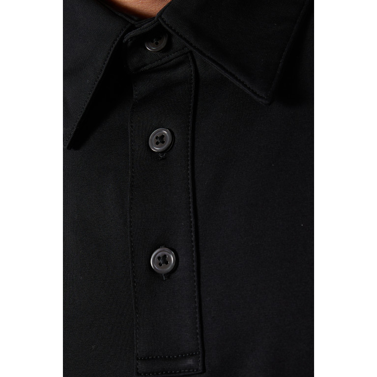 Theory - Ronan Polo Shirt in Cotton-blend Knit Black