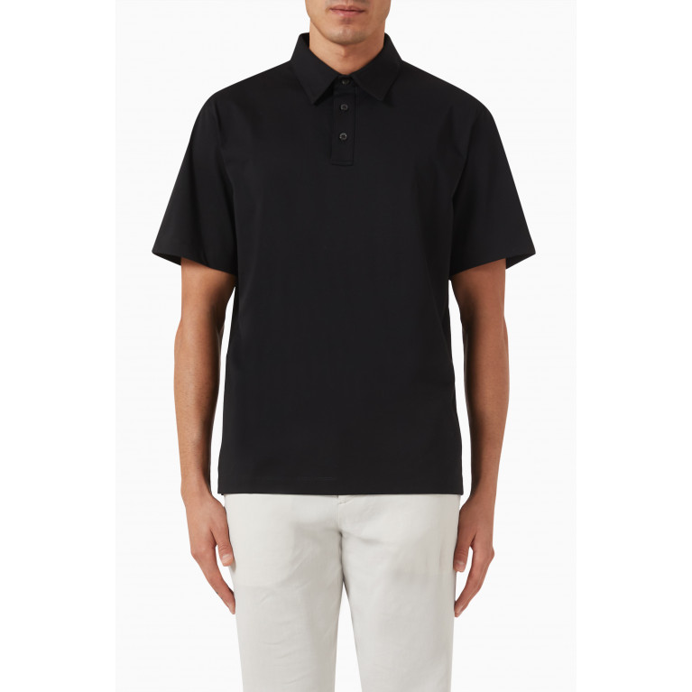 Theory - Ronan Polo Shirt in Cotton-blend Knit Black