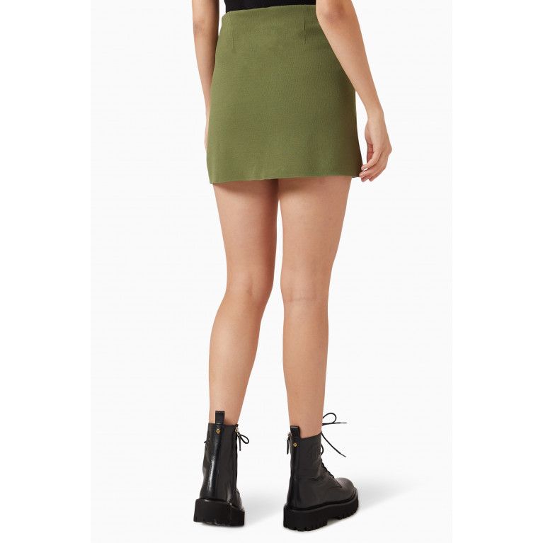 Maje - Jadene Trapeze Mini Skirt in Viscose-knit