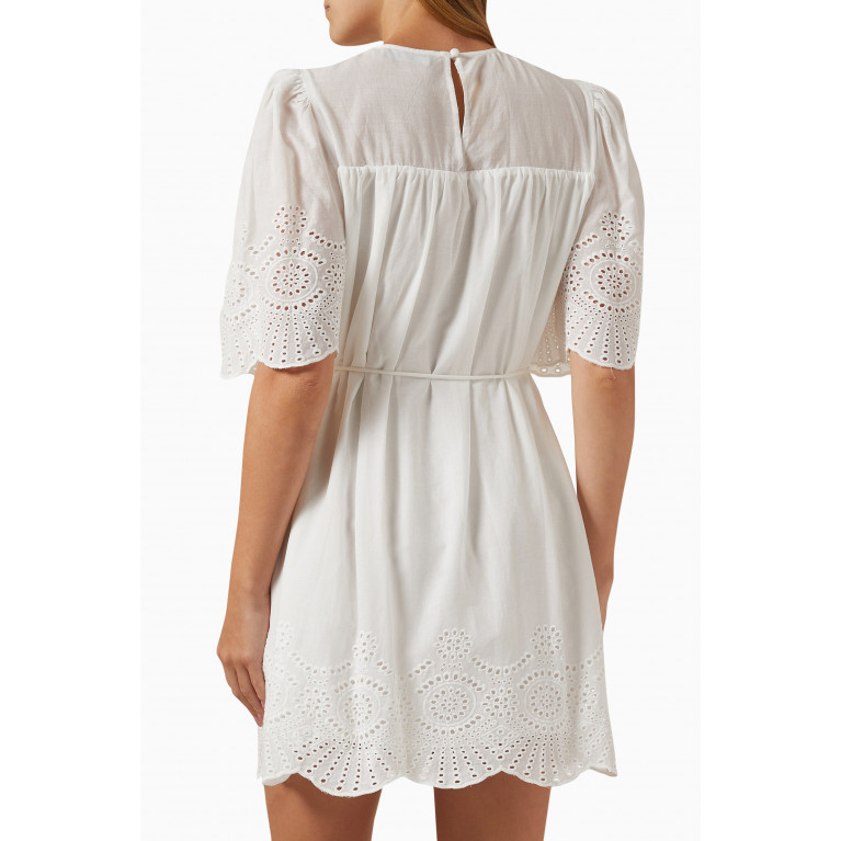 Minkpink - Starling Mini Dress in Cotton Blend White