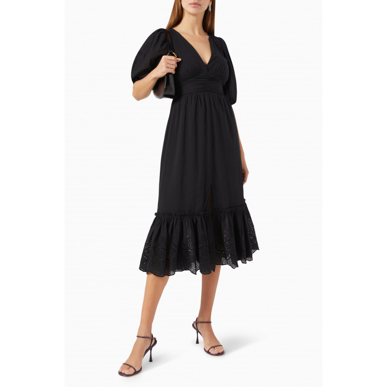 Minkpink - Starling Midi Dress in Cotton-blend Black