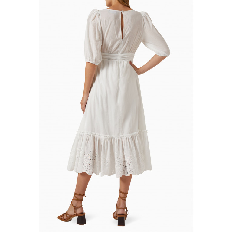 Minkpink - Starling Midi Dress in Cotton-blend White