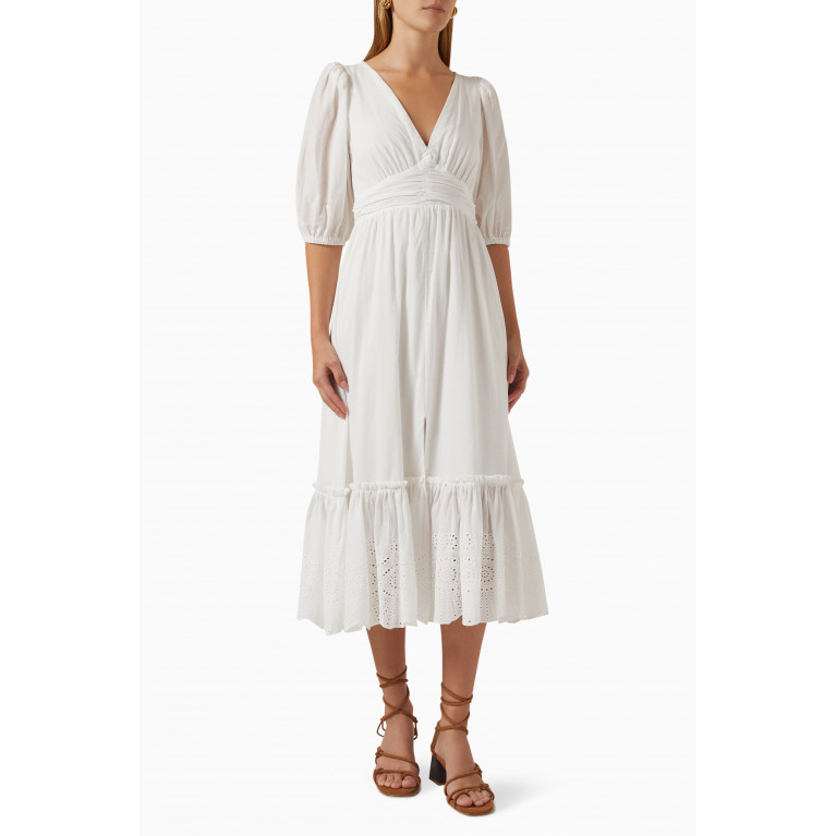 Minkpink - Starling Midi Dress in Cotton-blend White