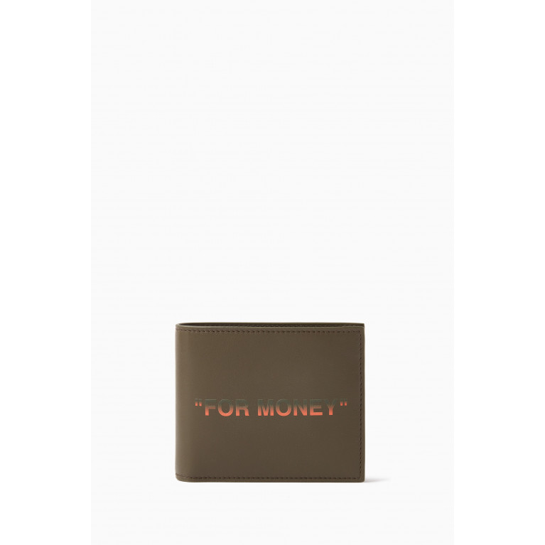 Off-White - Quote Bi-fold Wallet in Calf Leather
