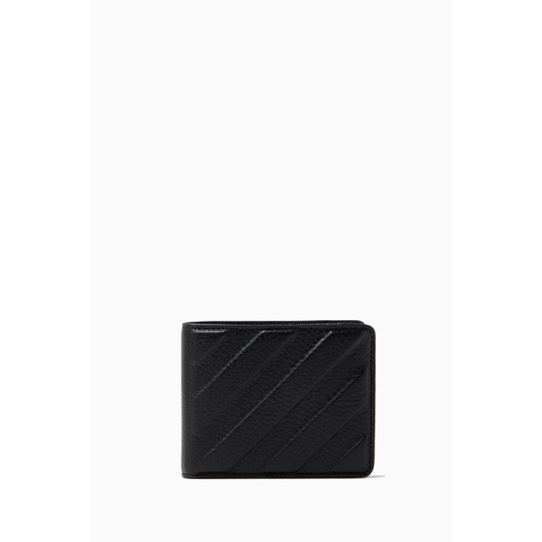 Off-White - Binder Diagonal Bi-fold Wallet in Leather