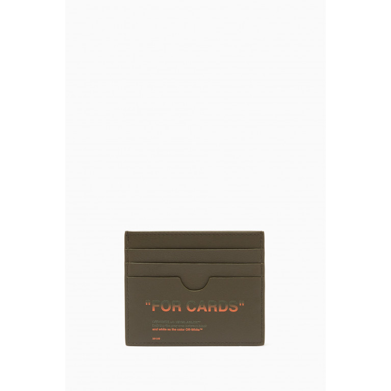 Off-White - Quote Card Case in Leather Neutral