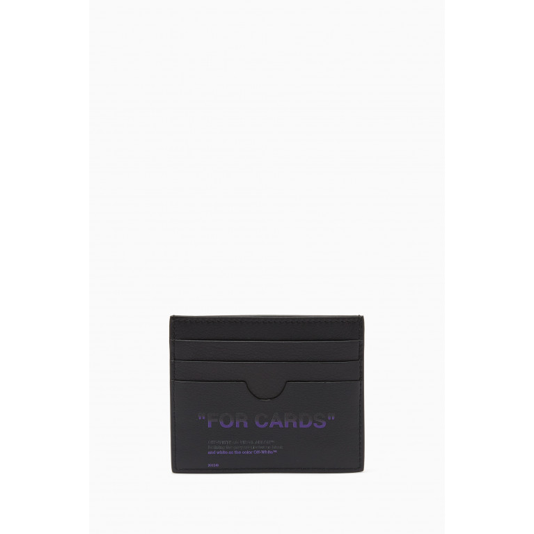 Off-White - Quote Card Case in Leather Black
