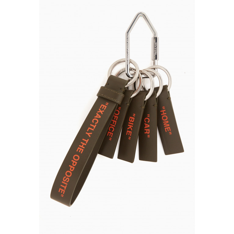 Off-White - Quote Multi Keyring in Calf Leather