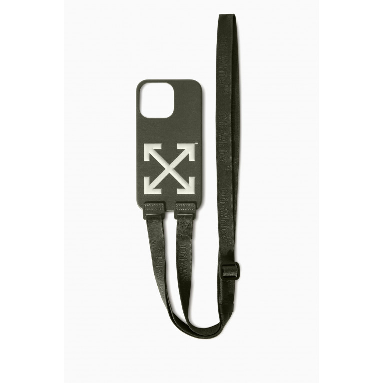 Off-White - iPhone 14 Pro Cover Graphic Belt Bag Green