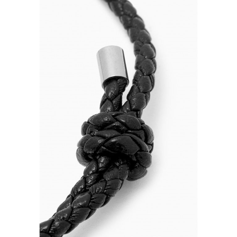 Roderer - Francesco Bracelet in Woven Leather Black