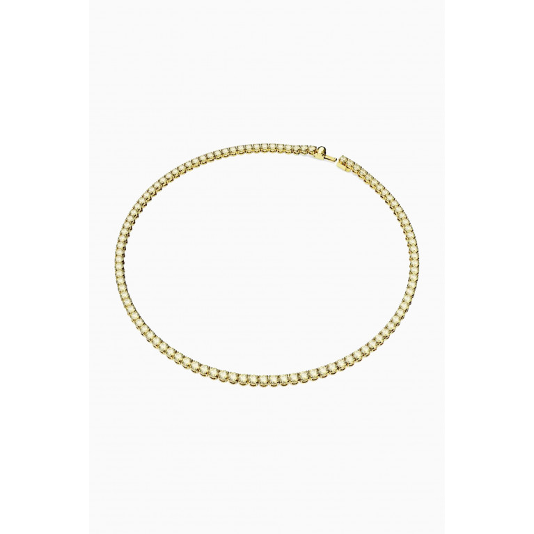 Swarovski - Matrix Tennis Necklace in Gold-plated Metal