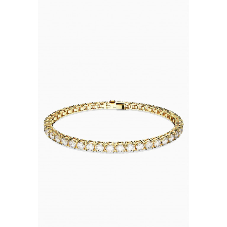 Swarovski - Matrix Tennis Bracelet in Gold-plated Metal