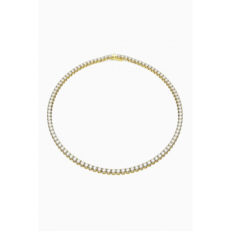 Swarovski - Matrix Tennis Necklace in Gold-plated Metal
