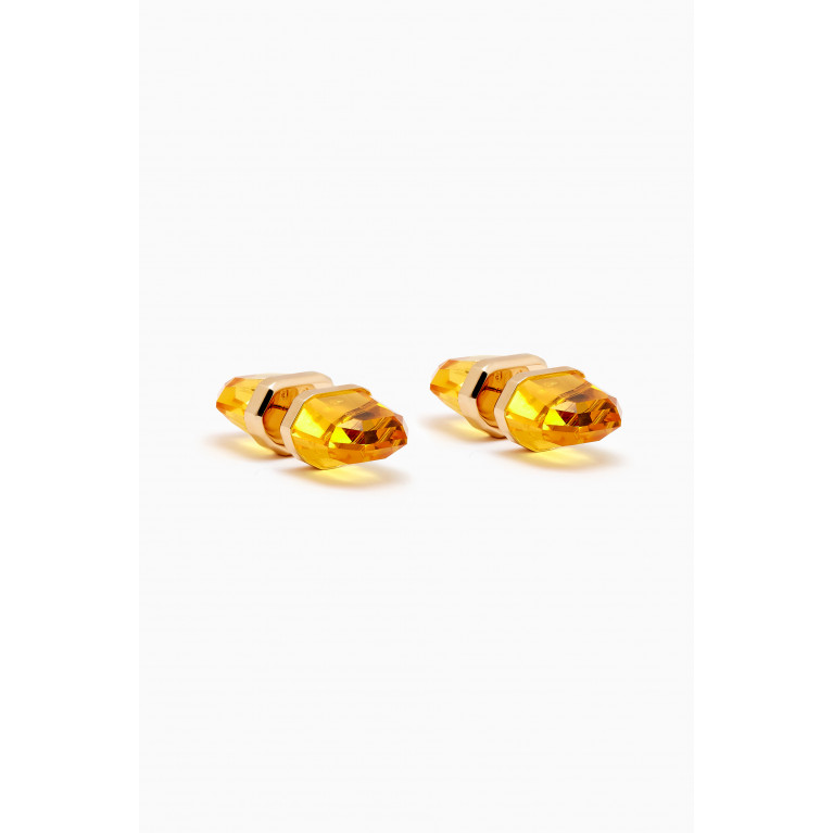 Swarovski - Lucent Crystal Stud Earrings in Gold-plated Metal
