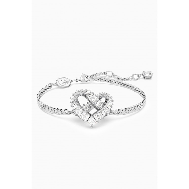 Swarovski - Matrix Heart Crystal Bracelet in Rhodium-plated Metal