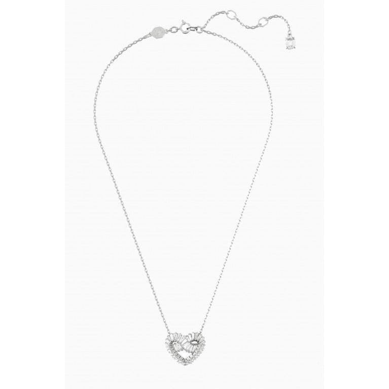 Swarovski - Matrix Heart Crystal Necklace in Rhodium-plated Metal