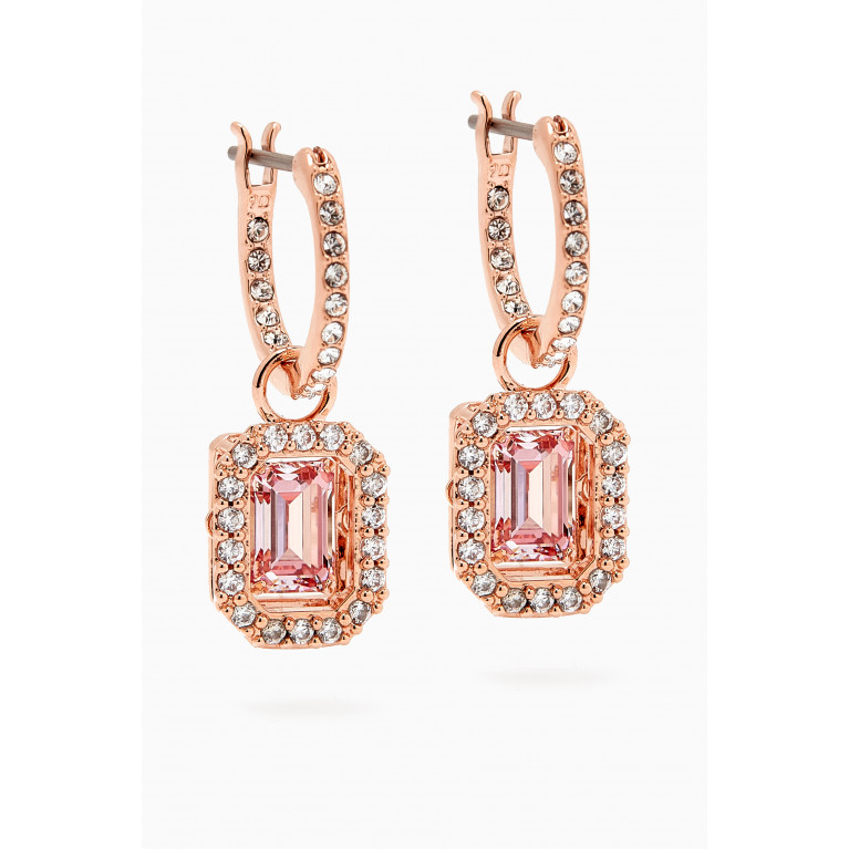 Swarovski - Millenia Crystal Drop Earrings in Rose Gold-plated Metal