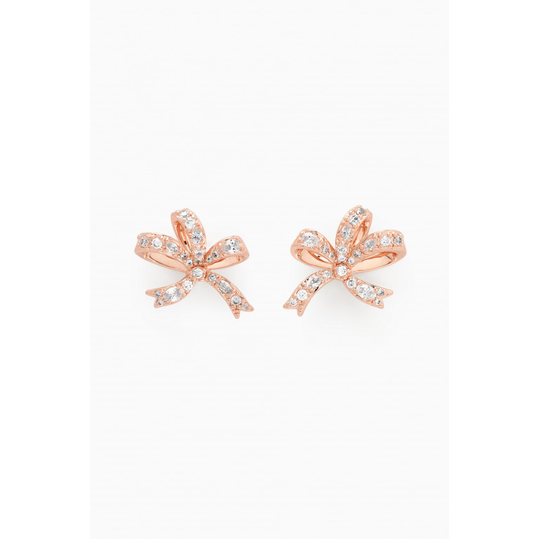 Swarovski - Volta Bow Crystal Earrings in Rose Gold-plated Metal