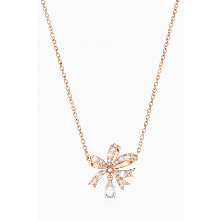 Swarovski - Volta Bow Crystal Necklace in Rose Gold-plated Metal