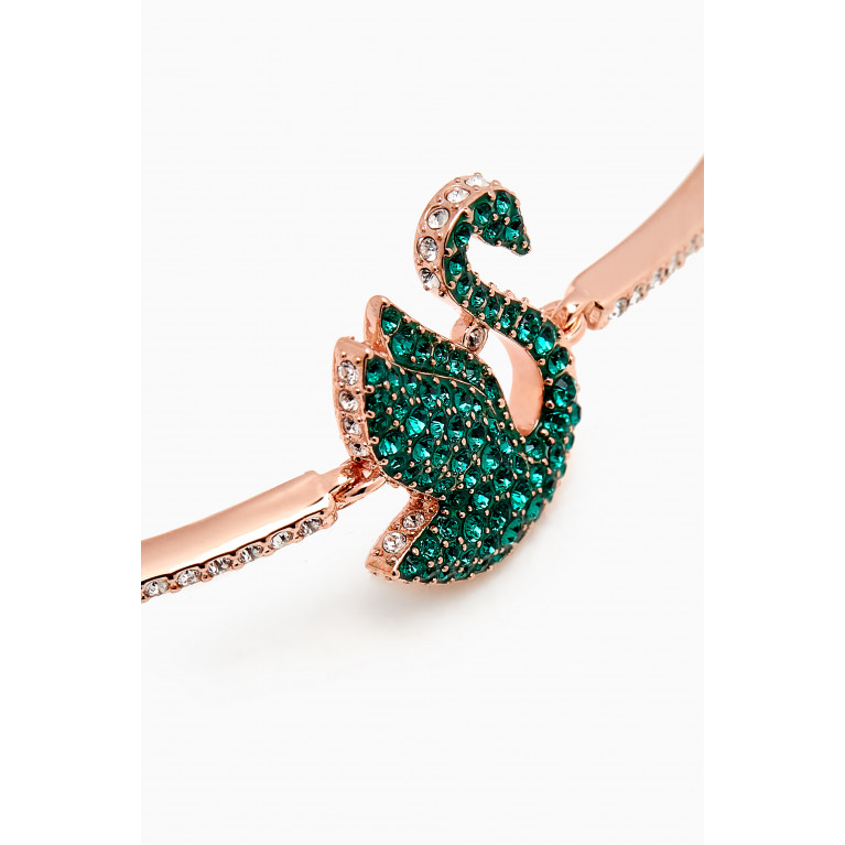 Swarovski - Iconic Swan Crystal Bracelet in Rose Gold-plated Metal