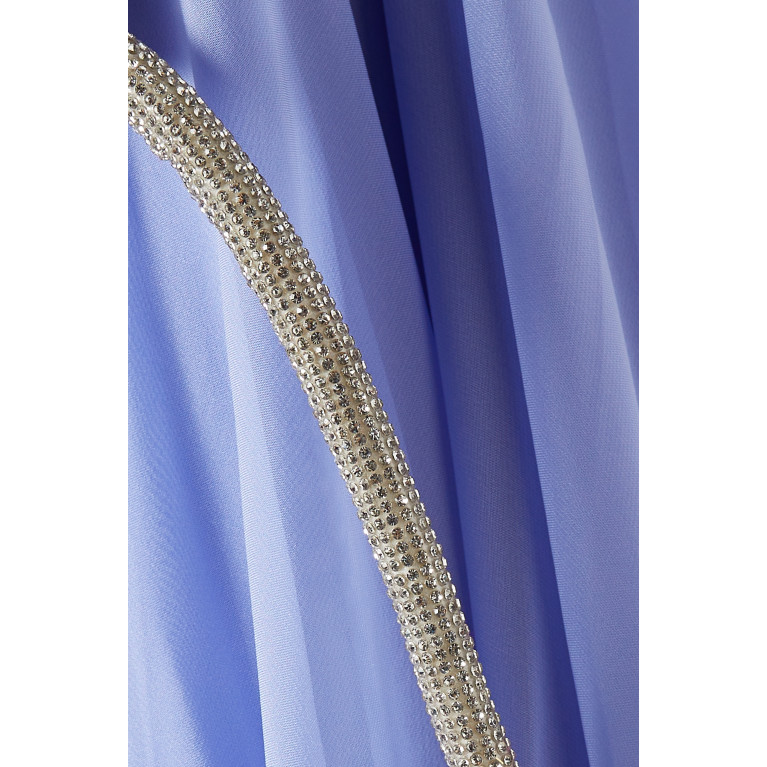 Özgür Masur - Chain-trim Cutout Dress in Shiny Crepe