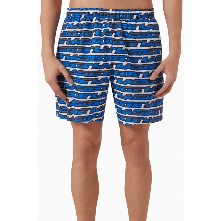 Lacoste - Two-Tone Print Swim Shorts