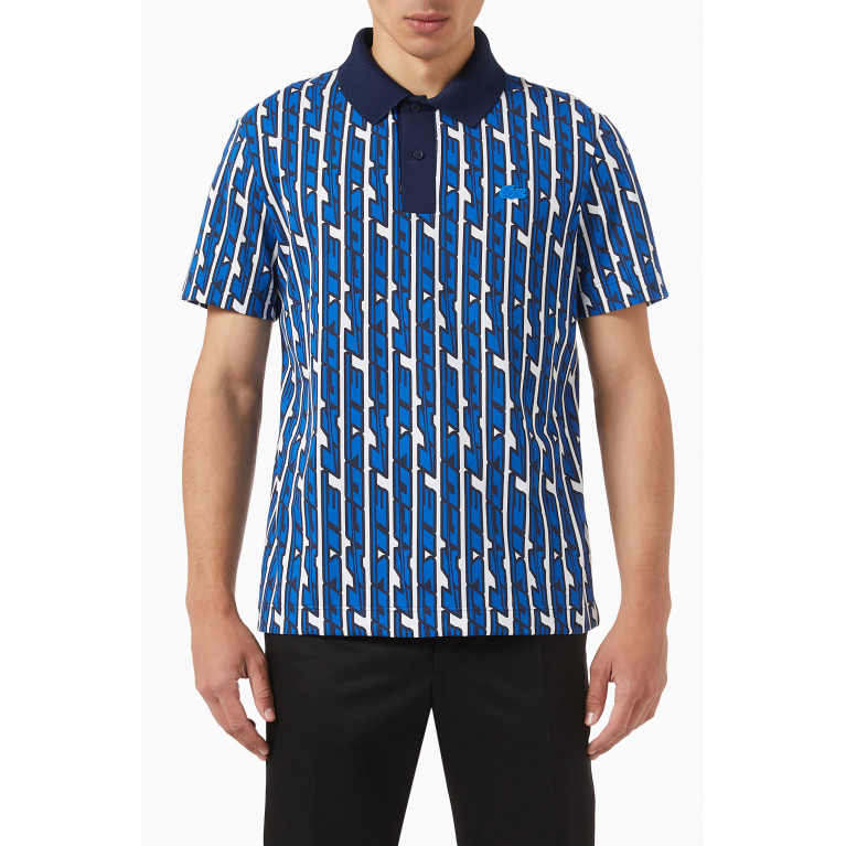 Lacoste - Two-Toned Printed Polo Shirt in Cotton Blend