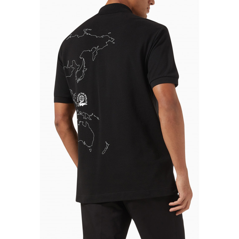 Lacoste - Printed Polo Shirt in Organic Cotton Piqué,
