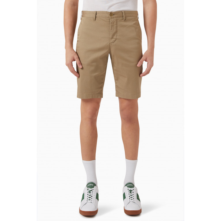 Lacoste - Slim Bermuda Shorts in Cotton Gabardine
