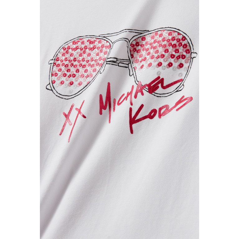 Michael Kors Kids - Logo Sunglasses T-shirt in Cotton