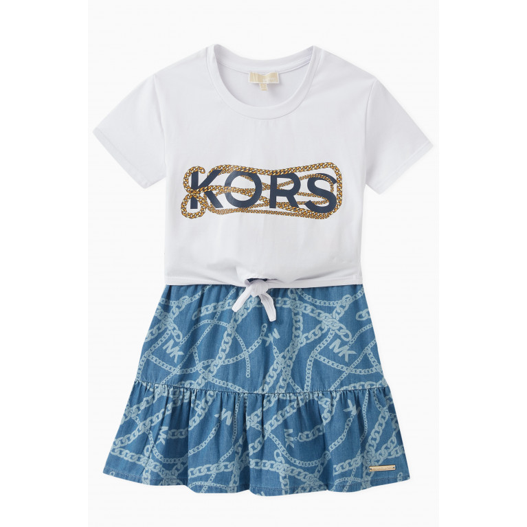 Michael Kors Kids - Logo Knot T-shirt in Cotton