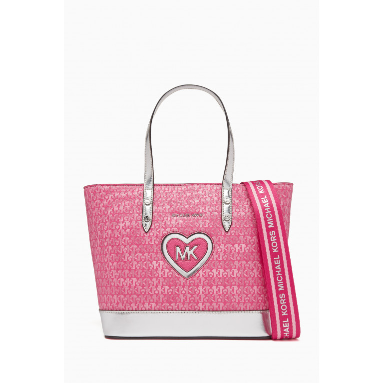 Michael Kors Kids - Heart Logo Shopping Bag in Faux Leather