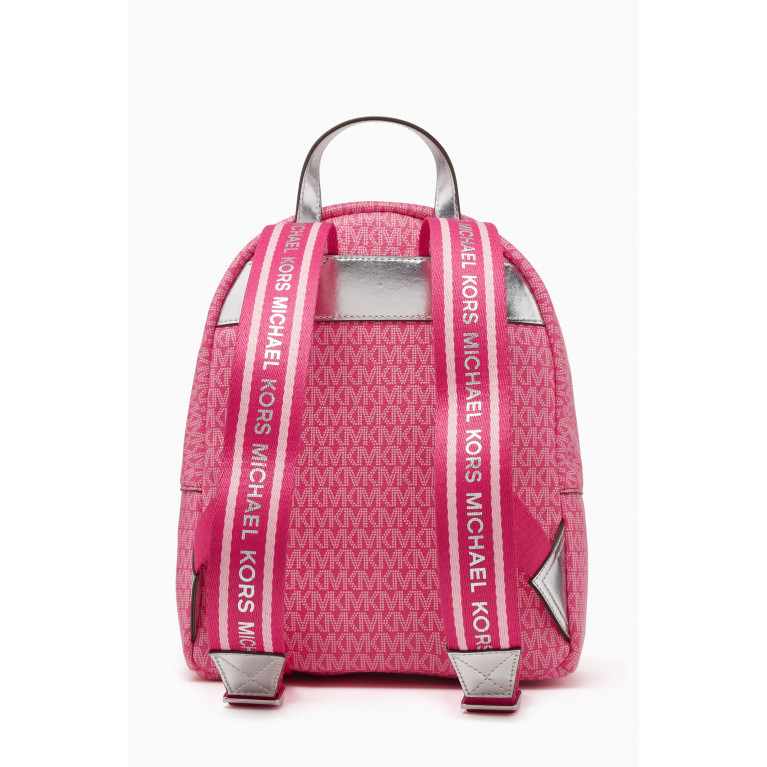 Michael Kors Kids - Logo Backpack in Faux Leather Pink