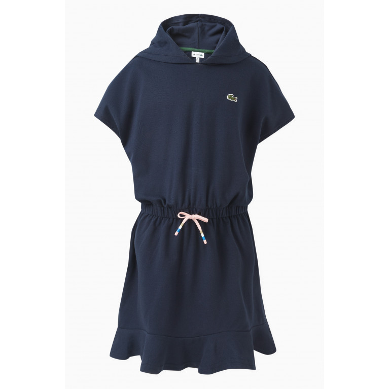 Lacoste - Logo Sweatshirt Dress in Stretch Cotton Piqué