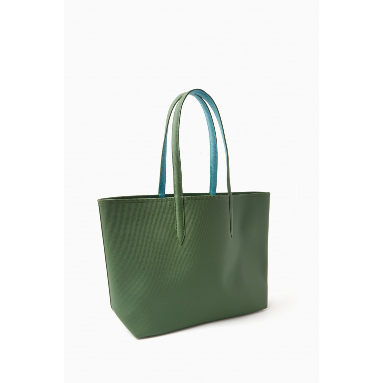 Lacoste - Anna Reversible Tote Bag in Coated Canvas Green