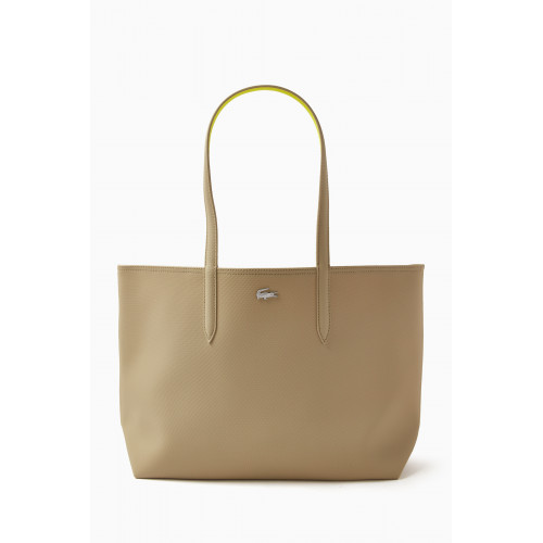 Lacoste - Anna Reversible Tote Bag in Coated Canvas Neutral