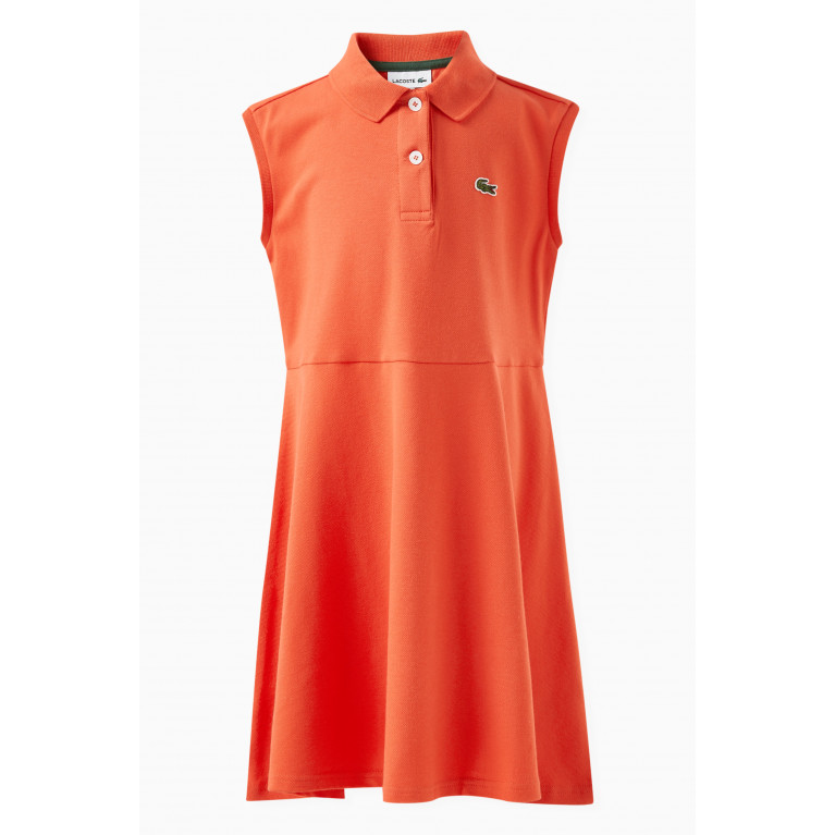 Lacoste - Logo-embroidered Polo Dress in Cotton
