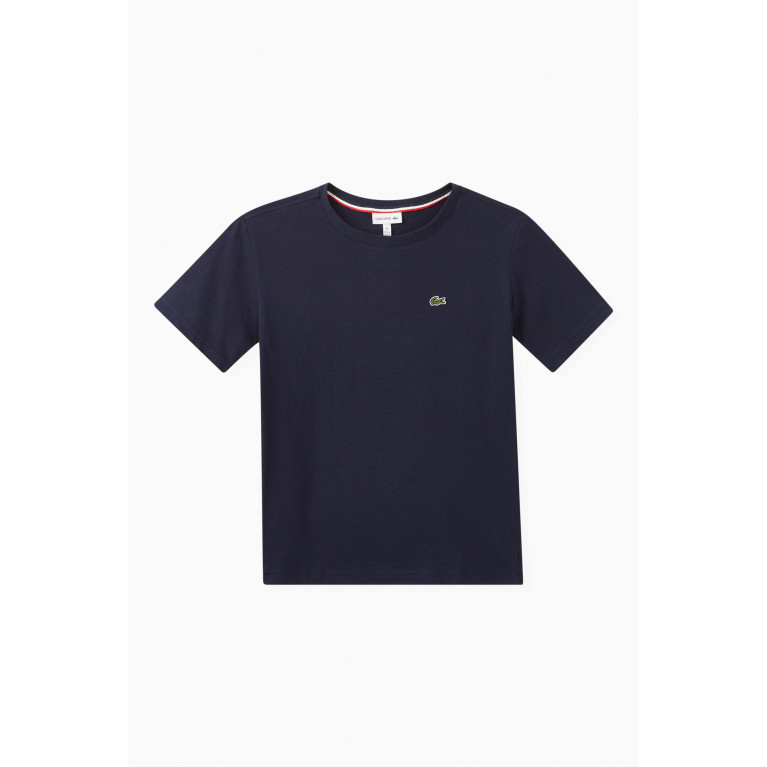 Lacoste - Logo T-Shirt in Cotton Jersey Blue