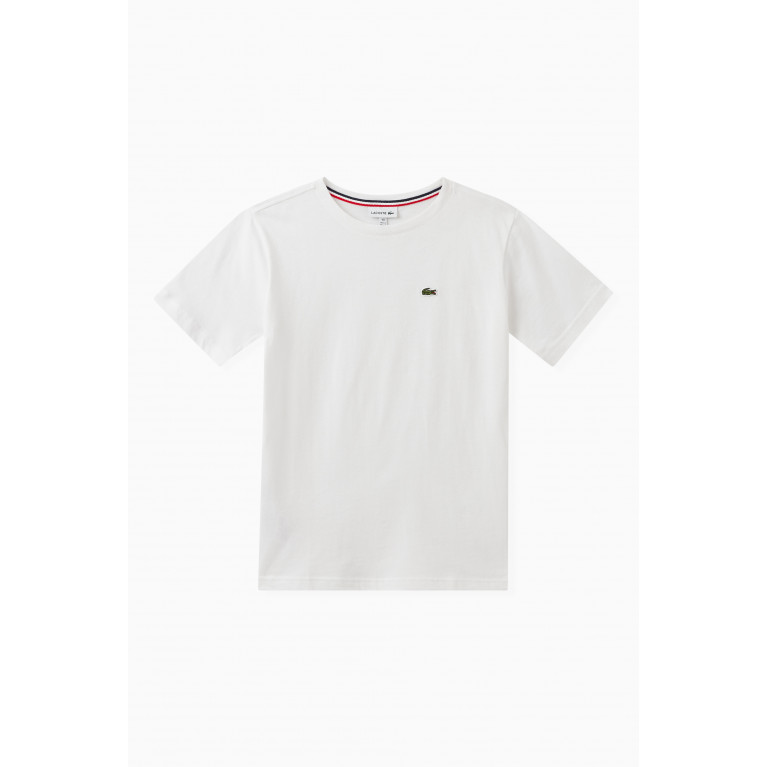 Lacoste - Logo T-Shirt in Cotton Jersey White