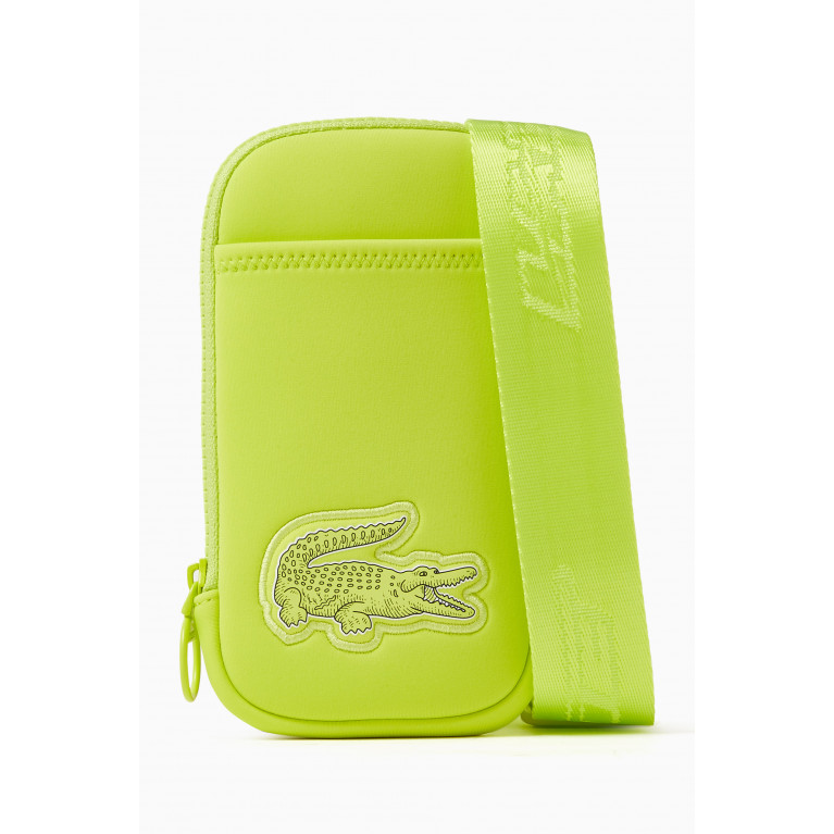 Lacoste - Logo Strap Smartphone Holder in Recycled Polyester Yellow