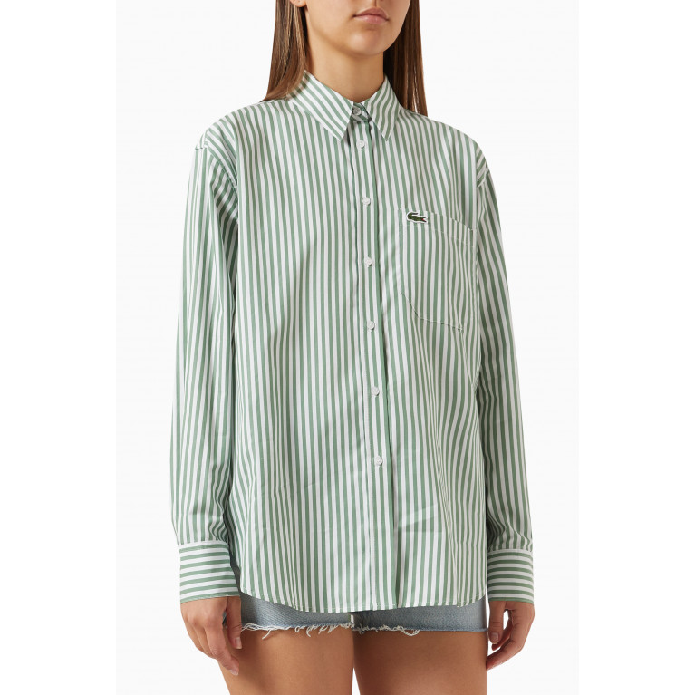 Lacoste - Striped Shirt in Poplin