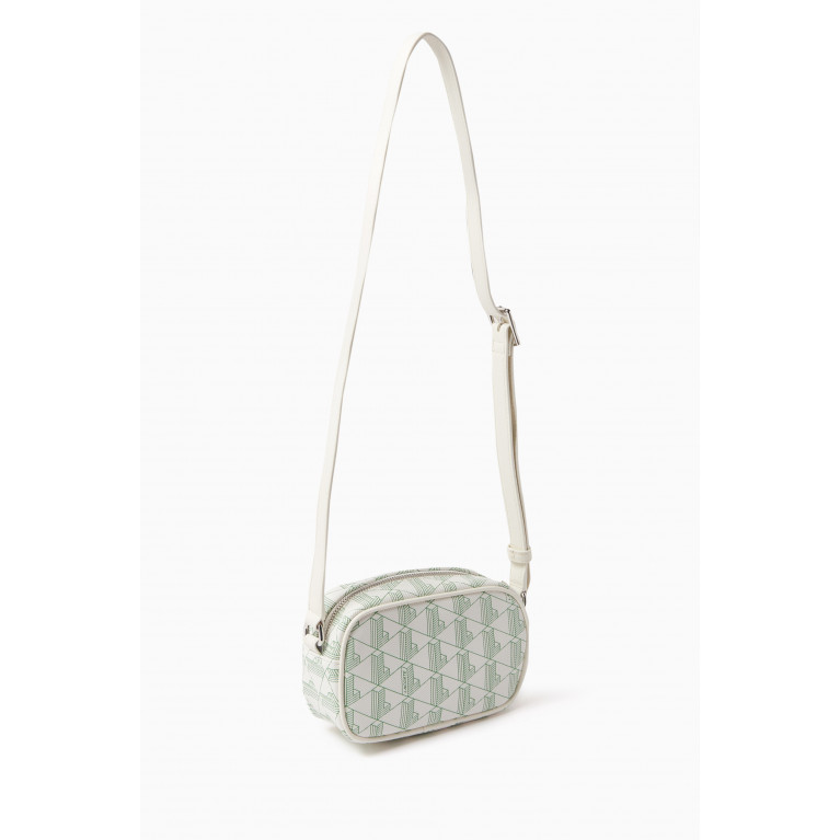 Lacoste - Small Monogram Crossbody Bag in Coated Canvas