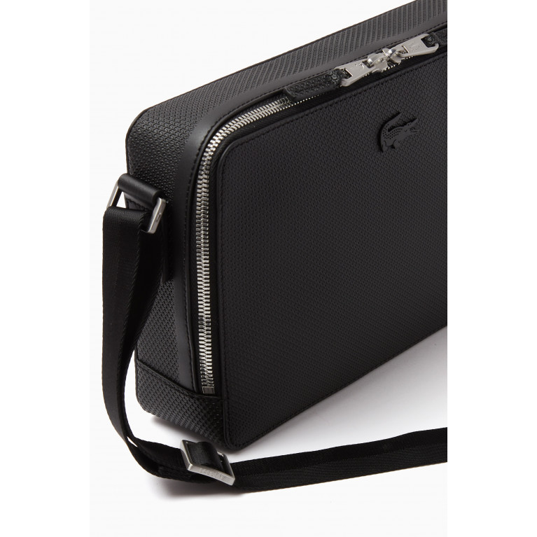Lacoste - Chantaco Zippered Crossbody Bag in Matte Stitched Leather