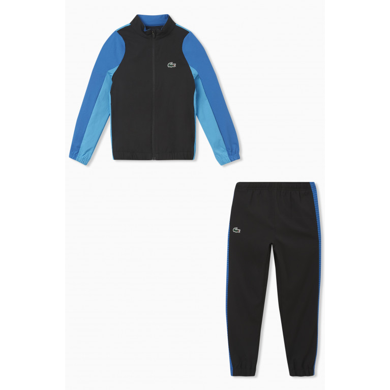 Lacoste - Colour-block Tennis Track Jacket & Pants Suit Set in Recycled Nylon