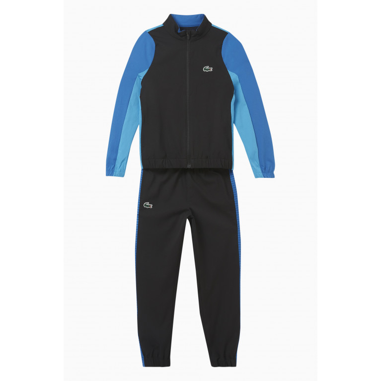 Lacoste - Colour-block Tennis Track Jacket & Pants Suit Set in Recycled Nylon