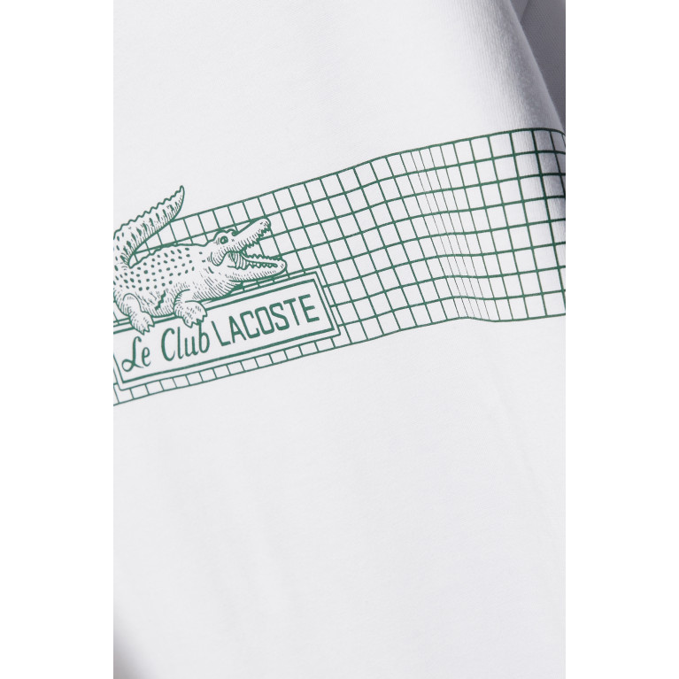 Lacoste - Net-print Oversized T-shirt in Jersey