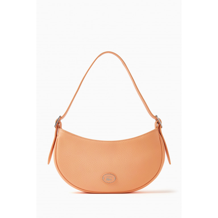 Lacoste - Halfmoon Bag in Top Grain Leather Orange