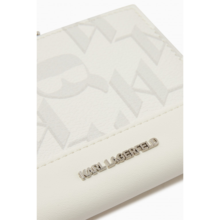 Karl Lagerfeld - K/Ikonik 2.0 Monogram Bifold Card Holder in Coated Canvas