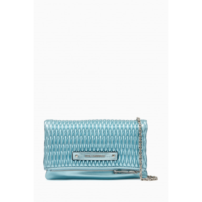 Karl Lagerfeld - K/Kushion Quilted Metallic Folded Bag in Faux Leather
