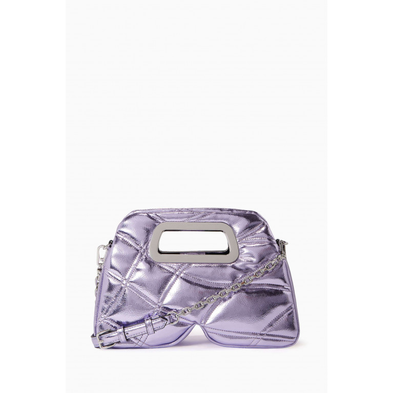 Karl Lagerfeld - Small K/Kloud Quilted Metallic Top Handle Bag in Faux Leather